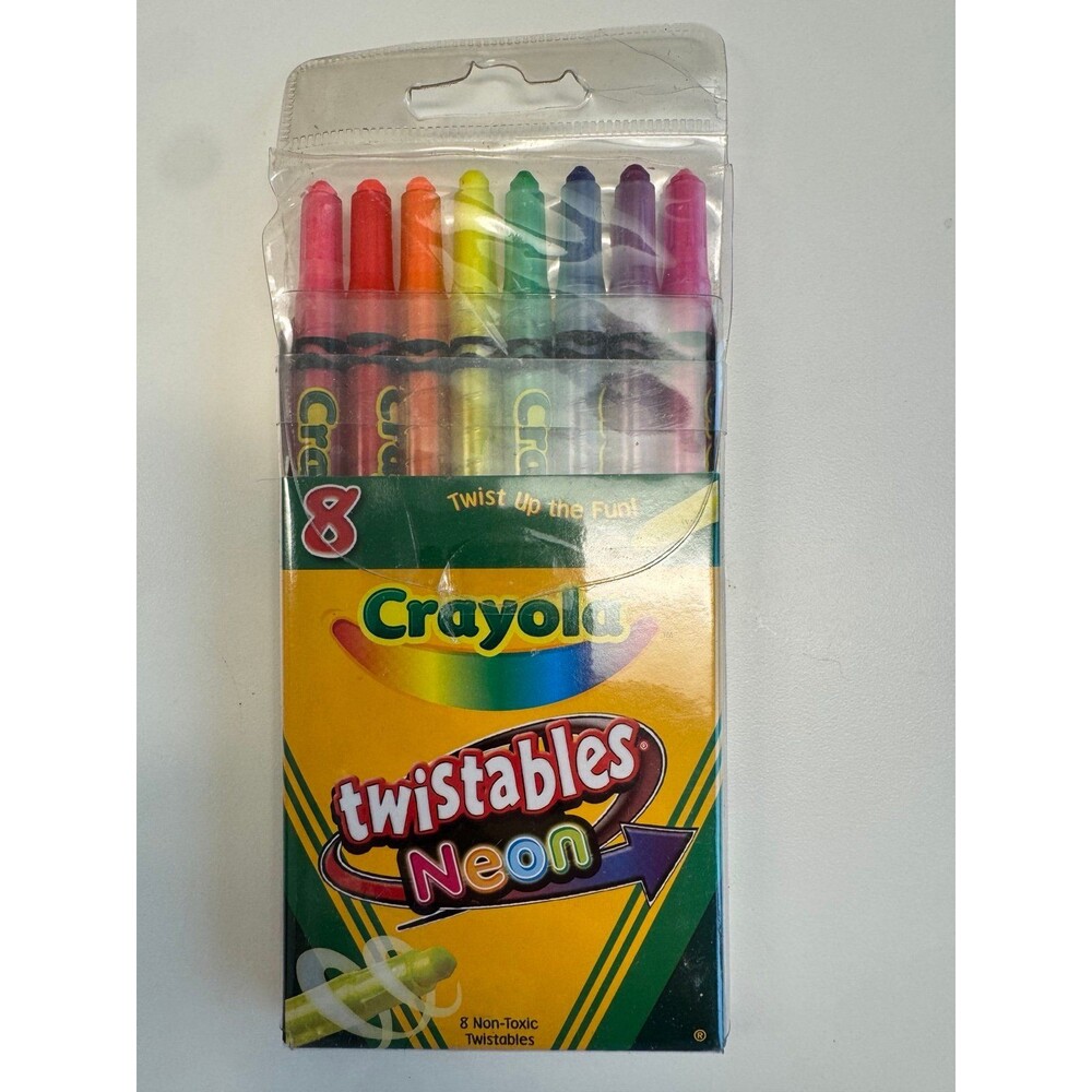 Vtg Crayola 2004 Bright Neon Twistables Crayons 8 Count New Non-Toxic